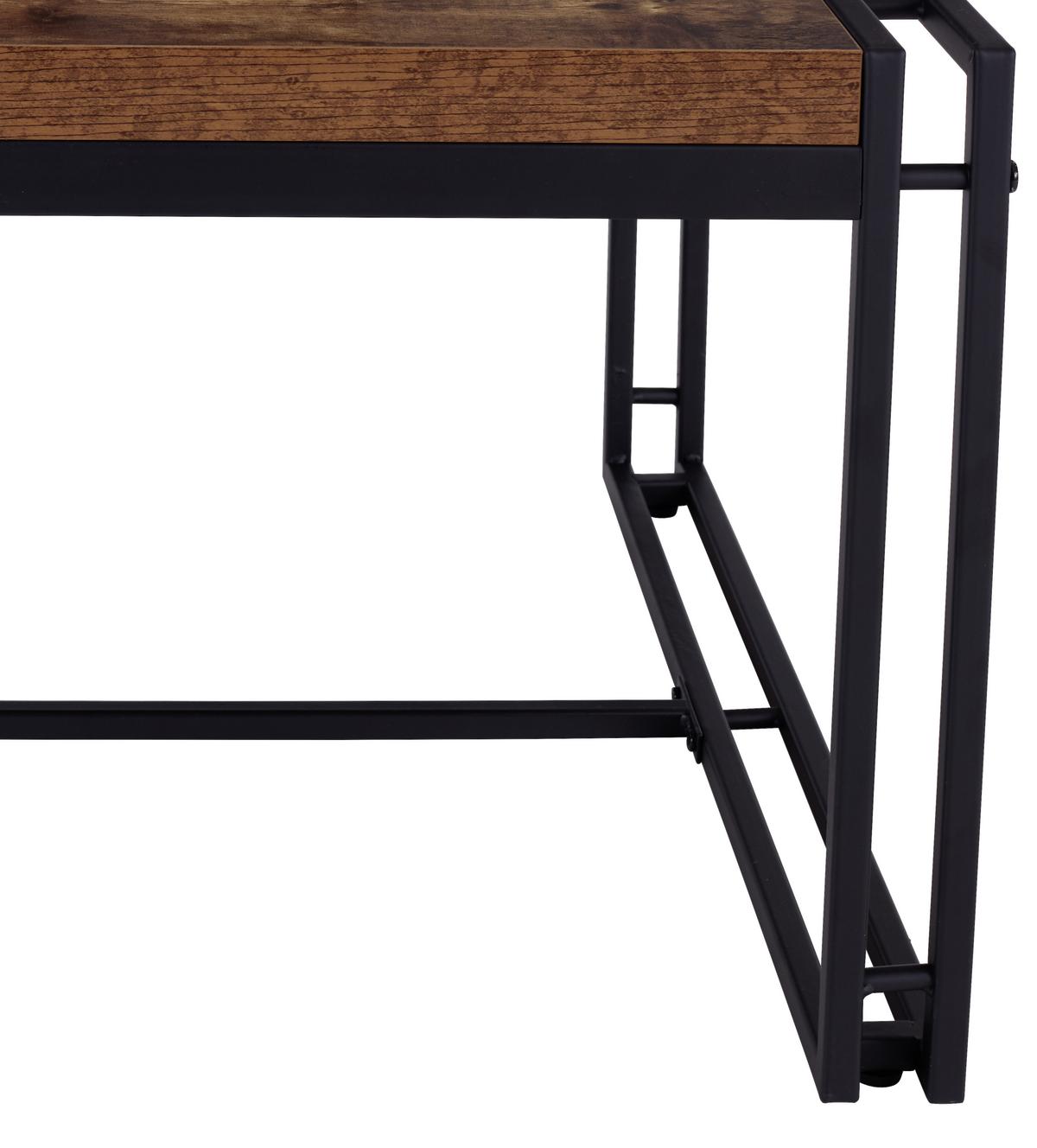Dohányzóasztal Bistro - fekete/natúr, Modern, műanyag/faalapú anyag (72/45/72cm)