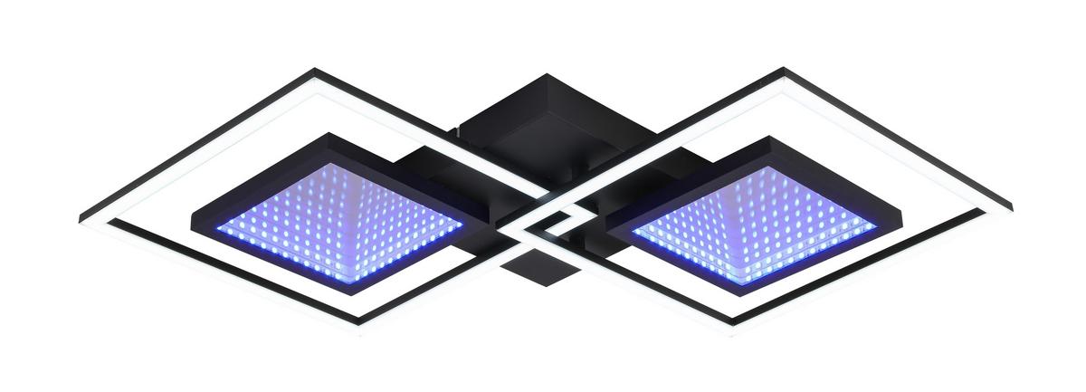 Stropní LED svítidlo Preceval, 74/42cm - černá, kov/plast (74/42/6cm) - Premium Living