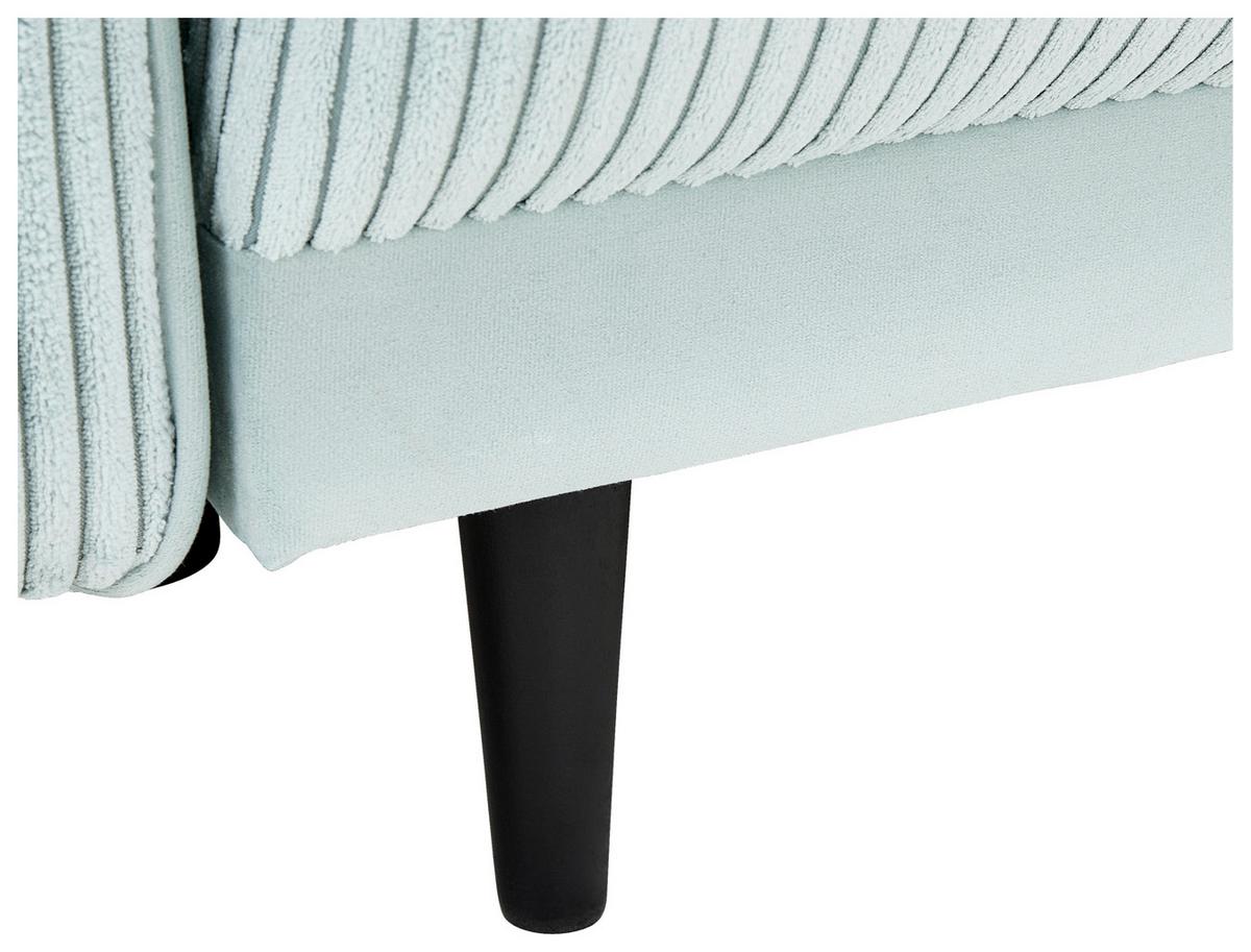 Schlafsofa Larisa Mintgrün B: 232 Cm - Schwarz/Mintgrün, MODERN, Textil (232/96/112cm) - MID.YOU