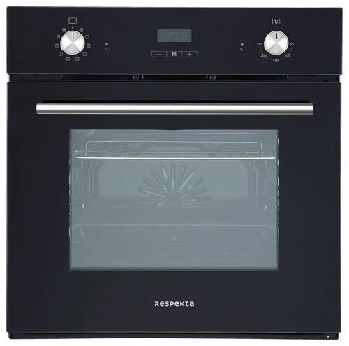 Einbaubackofen Respekta Joel - Schwarz, Trend, Glas/Metall (59,5/59/55cm) - Respekta