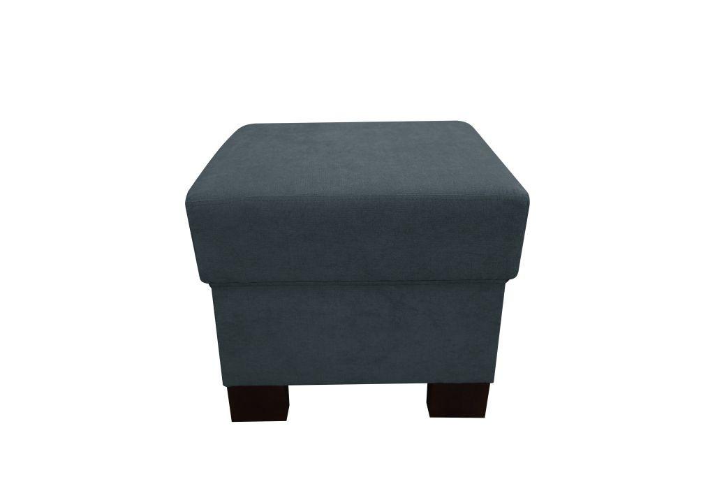 Taburetka CHANDLER, petrolejová, max. do 150 kg - hnedá/petrolejová, Design, drevo/textil (51/43/51cm) - Ondega