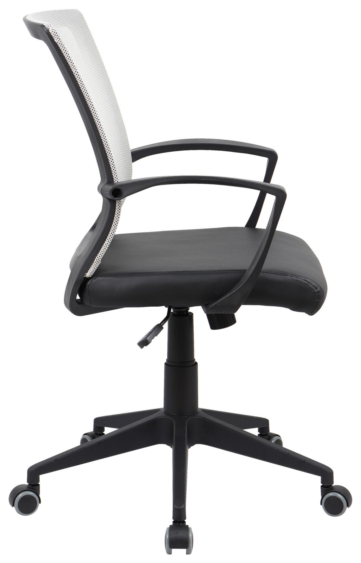 Drehstuhl Offilo Pu - Schwarz/Grün, KONVENTIONELL, Kunststoff/Metall (48/92/46cm)