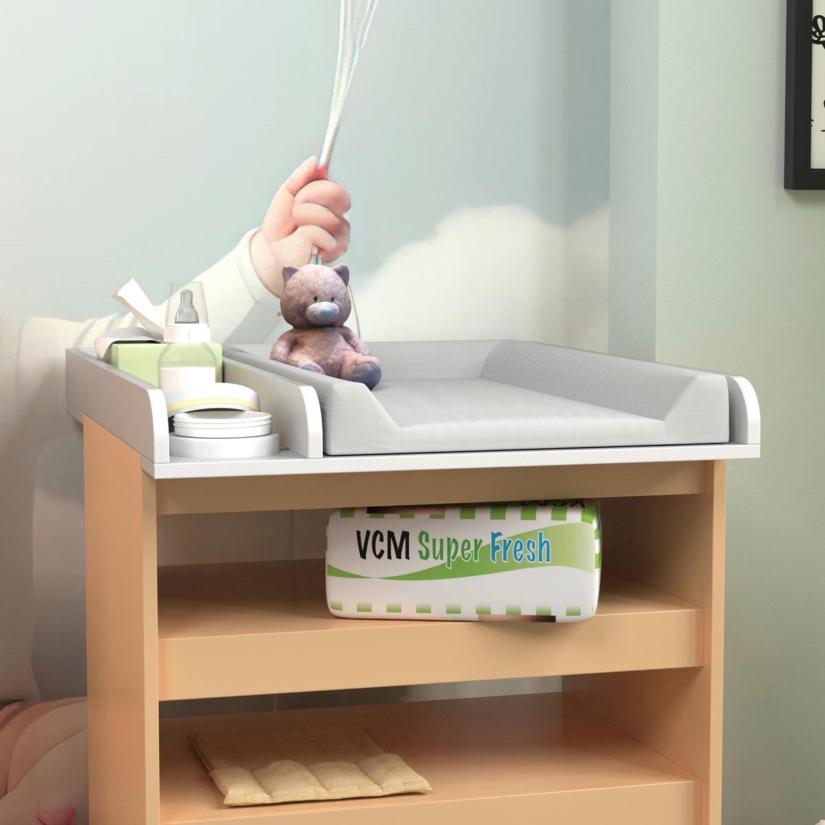 Wickelaufsatz Malira M B: 65 Cm Weiß - Weiß, Basics, Holzwerkstoff (65/7/73cm) - MID.YOU