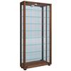 Hängevitrine Vitrosa Nussbaumfarben B: 59cm - Nussbaumfarben/Schwarz, MODERN, Glas/Holzwerkstoff (59/114,3/18cm) - MID.YOU