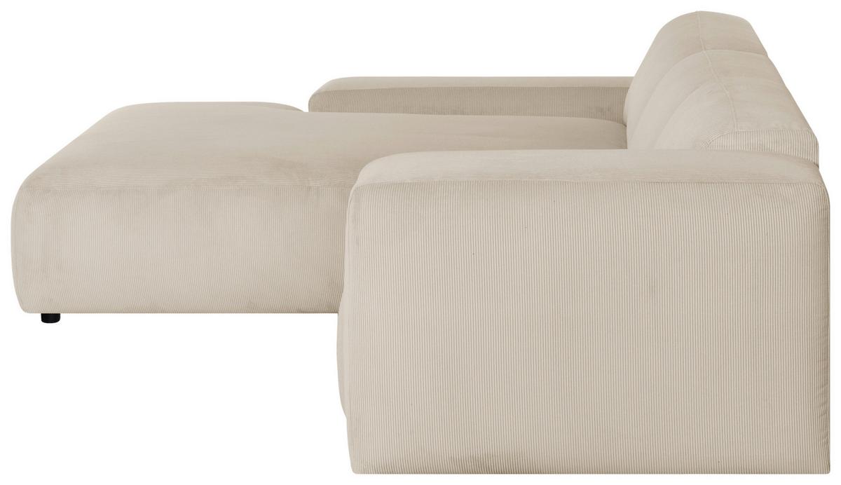 ECKSOFA Hannah Beige S: 200x304cm - Beige/Schwarz, Design, Textil (200/304cm) - MID.YOU