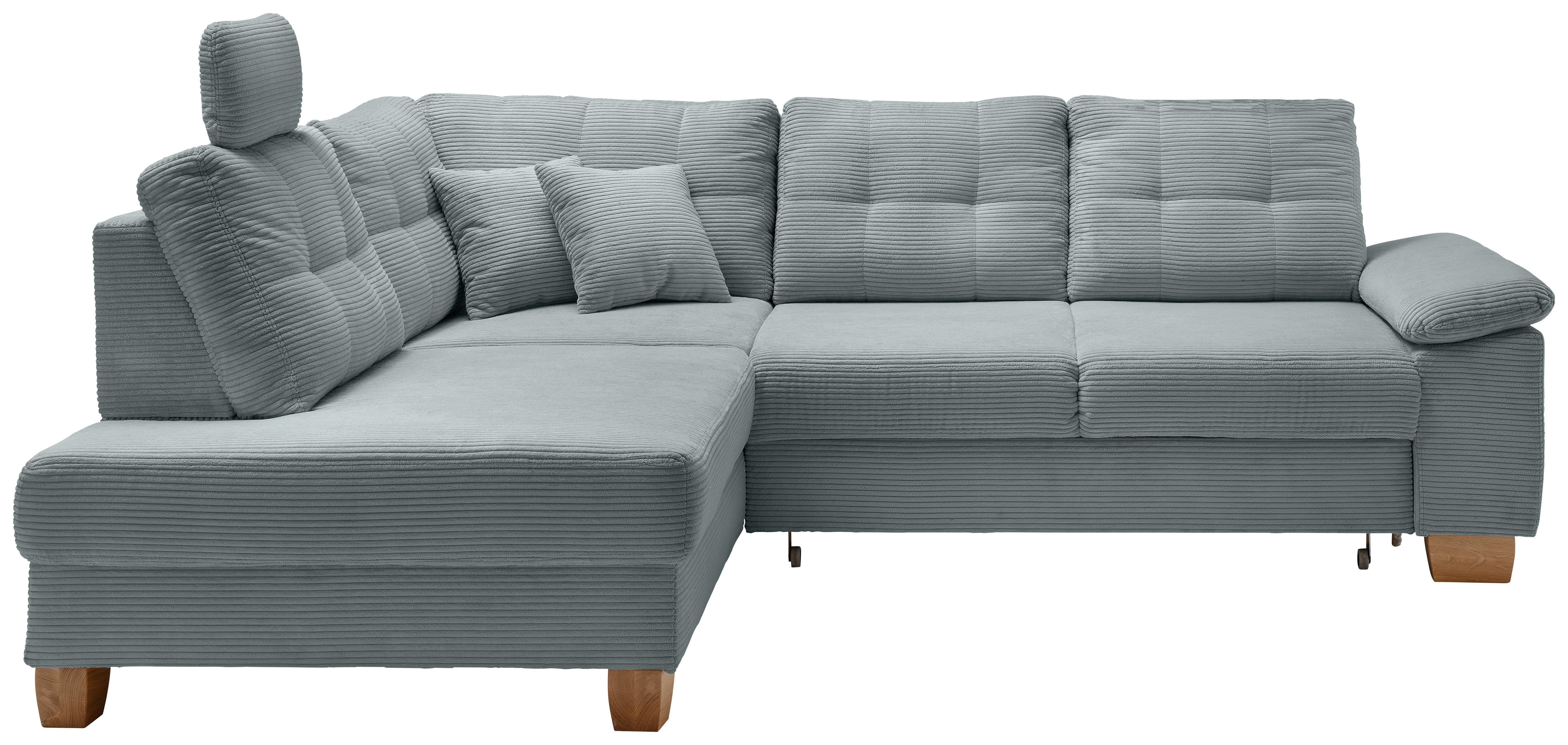 Ecksofa Brizzini Hellblau S: 206x274 Cm - Naturfarben/Hellblau, MODERN, Textil (206/274cm) - Livetastic