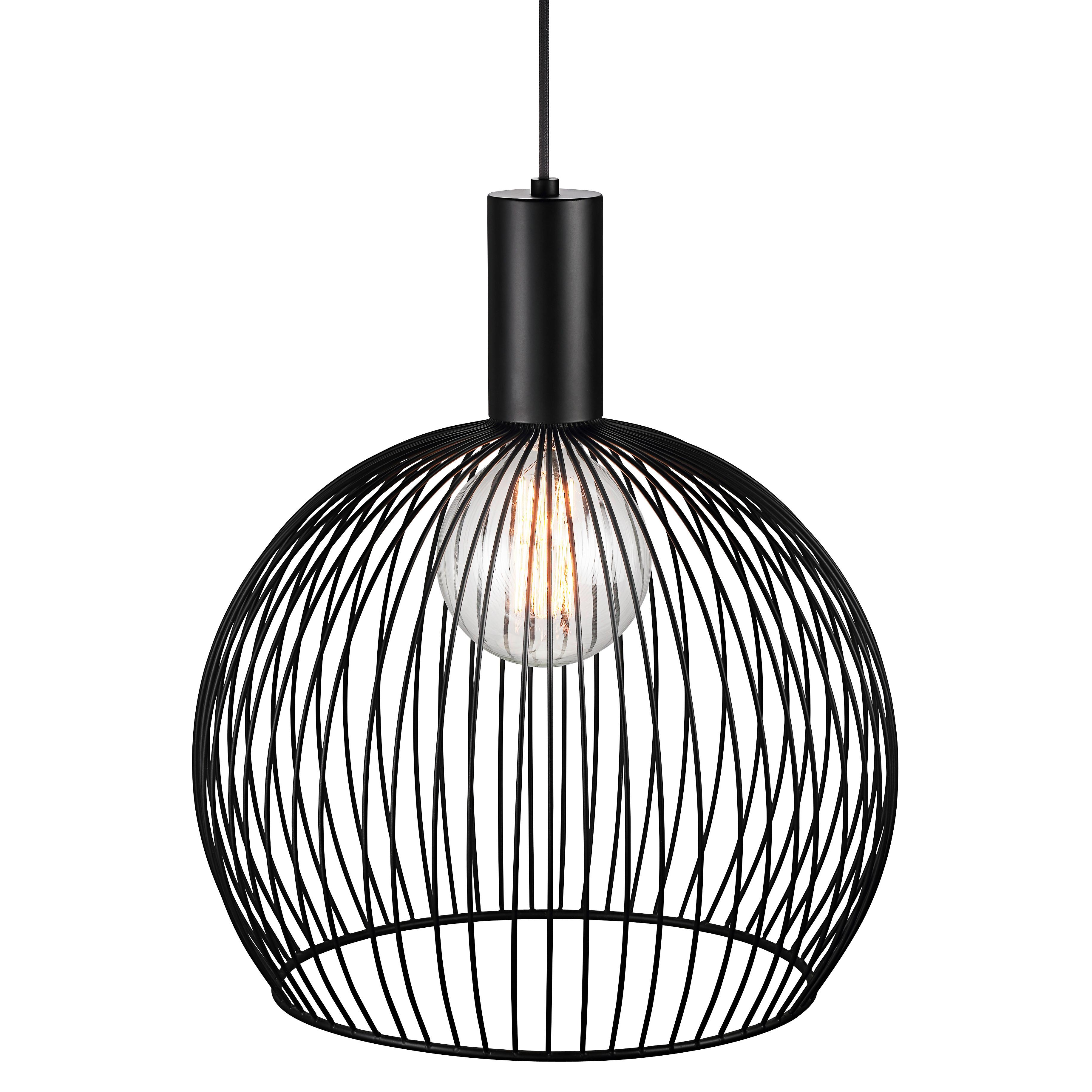 Hängeleuchte Aver Pela Schwarz D: 40 cm - Schwarz, KONVENTIONELL, Metall (40/45,5cm) - Nordlux