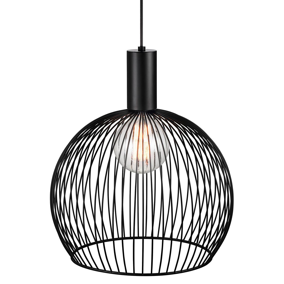 Hängeleuchte Aver Pela Schwarz D: 40 cm - Schwarz, KONVENTIONELL, Metall (40/45,5cm) - Nordlux