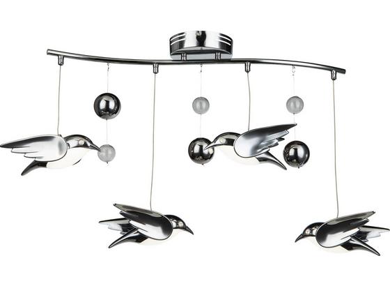 LED-Deckenleuchte Vogel - Chromfarben, MODERN, Kunststoff/Metall (80/22/48cm) LED-Deckenleuchte Vogel - Chromfarben, MODERN, Kunststoff/Metall (80/22/48cm)