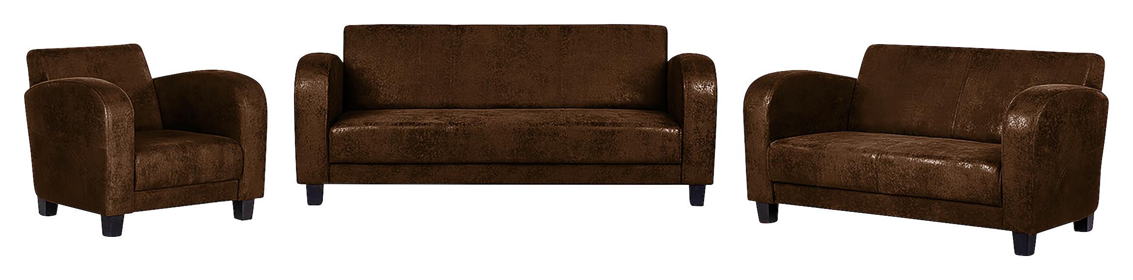 Sitzgarnitur Antis Braun B: 92 Cm - Dunkelbraun/Braun, Design, Textil (92/80/89cm) - Livetastic