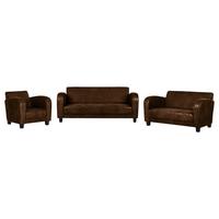 Sitzgarnitur Antis Braun B: 92 Cm - Dunkelbraun/Braun, Design, Textil (92/80/89cm) - Livetastic