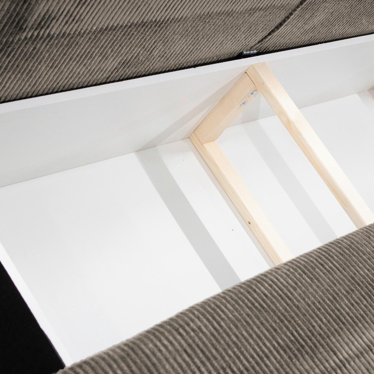 Schlafsofa Flow Hellbraun B: 202 Cm - Hellbraun/Schwarz, Design, Textil (202/90/99cm) - MID.YOU