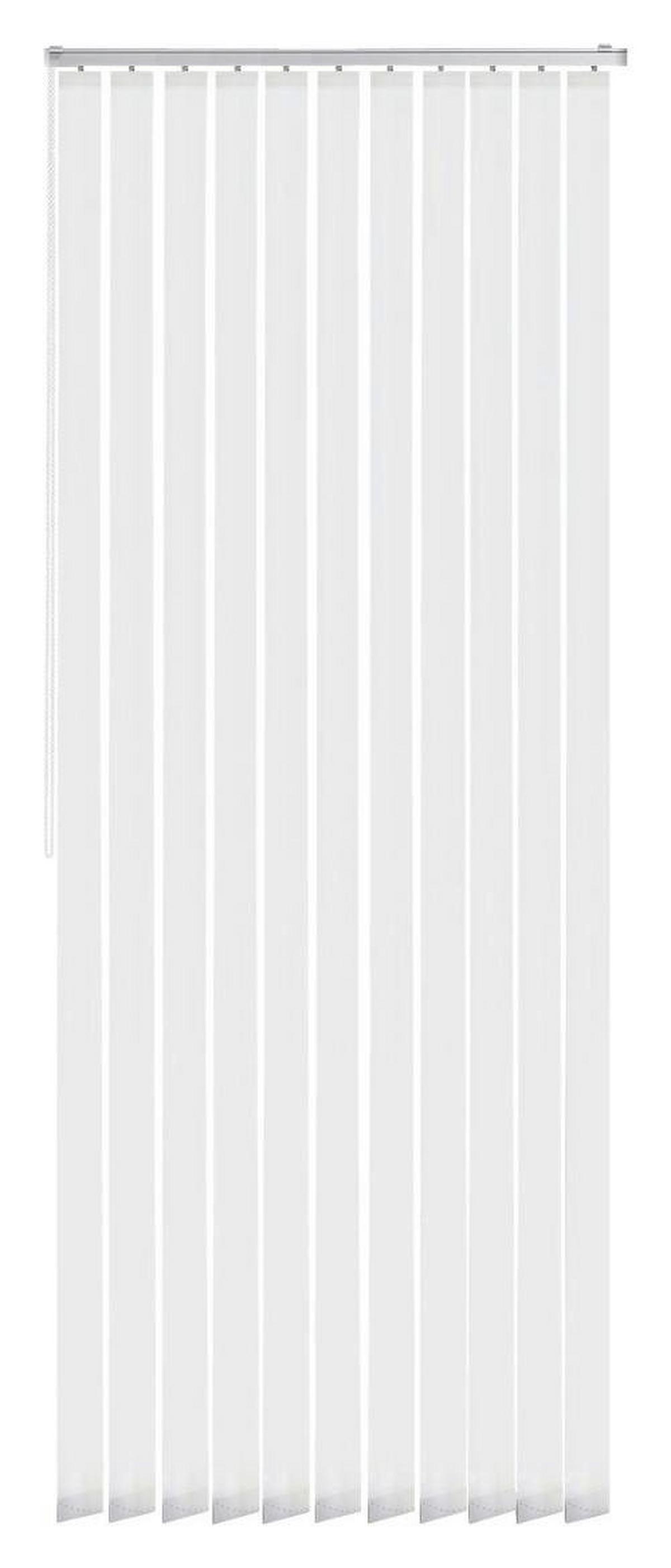 Lamellenvorhang Tara 100x250 cm Weiß Kettenzug - Weiß, MODERN, Textil (100/250cm) - Luca Bessoni