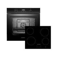 Einbauherd-set B: 59,5 Cm Elektro-Glaskeramik/ Autark - Schwarz, Trend, Glas/Metall (59,5/59,5/56,5cm) - Respekta