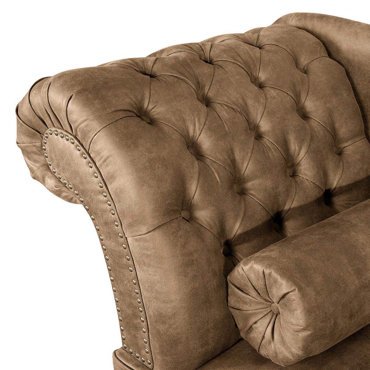 Récamiere Pako Braun B: 185cm - Braun, Design, Textil (185/93/75cm) - Livetastic