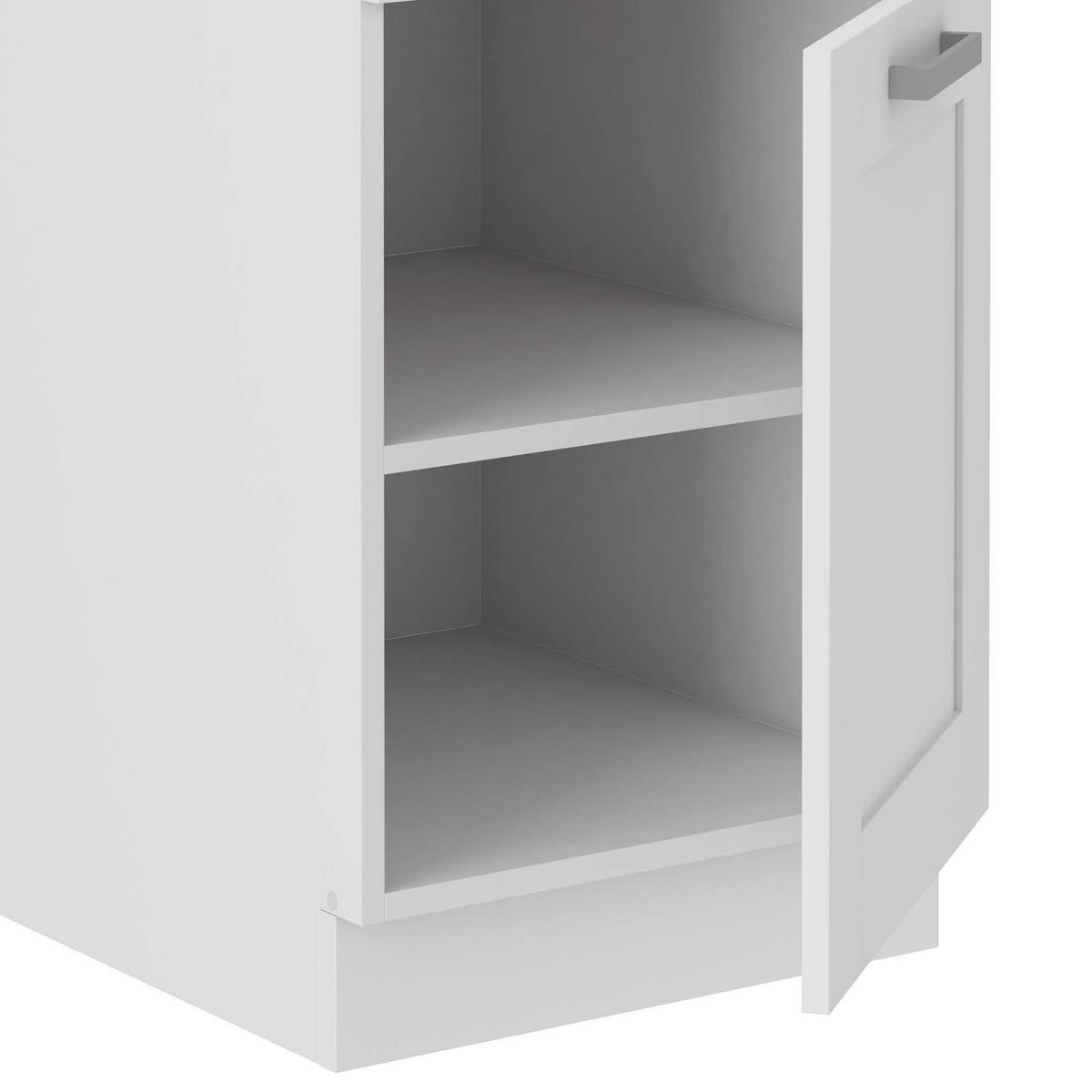 Spülenschrank Luisa B: 50 Cm Weiß Mit Arbeitsplatte - Weiß/Eiche Artisan, ROMANTIK / LANDHAUS, Holzwerkstoff (50/86cm)