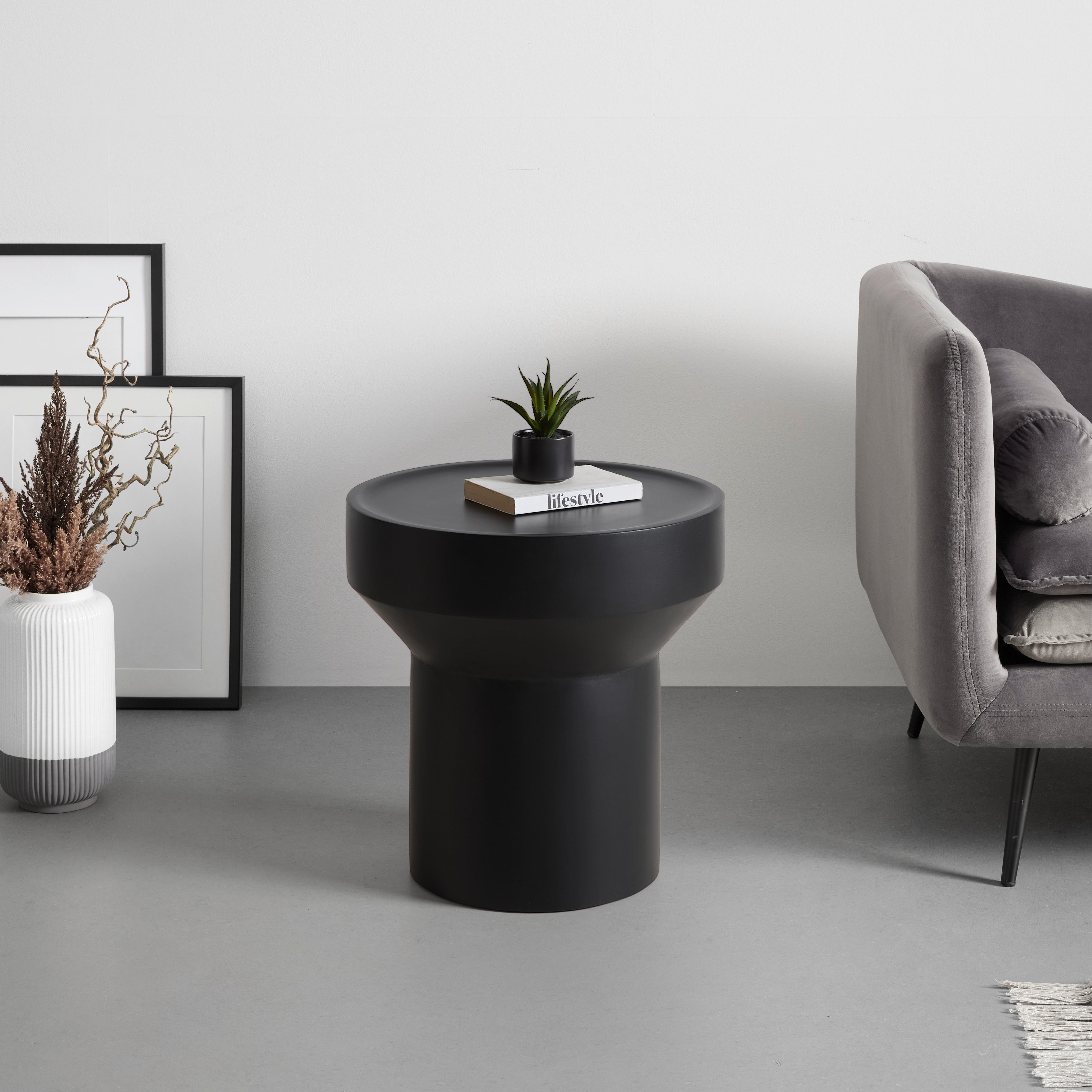 ODKLÁDACÍ STOLEK GRADINO -TREND- - černá, Moderní, dřevo (48/50/48cm) - Premium Living