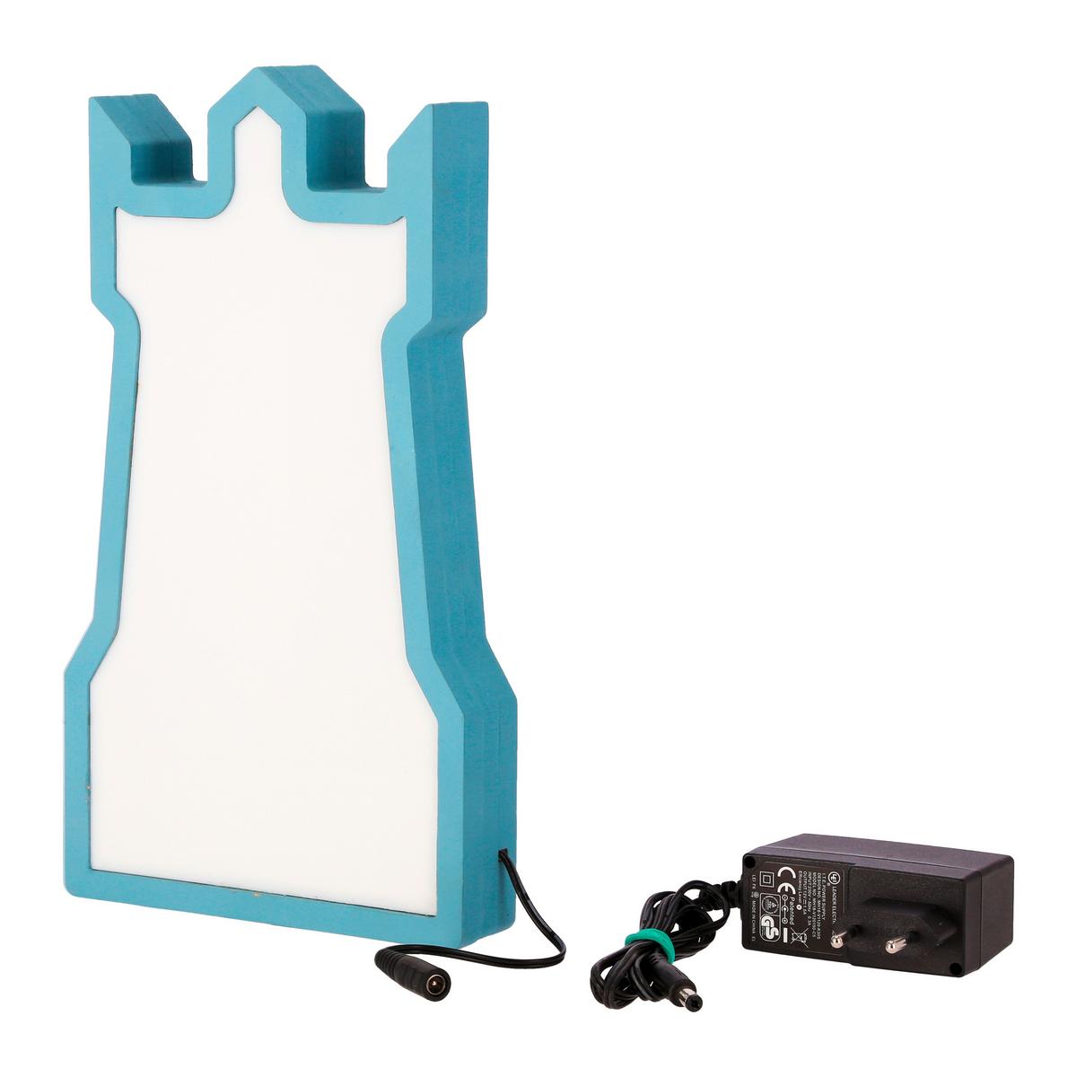 Kindertischleuchte 41-10582 Tower - Blau, Basics, Holzwerkstoff/Kunststoff (16/3.5/28.5cm)