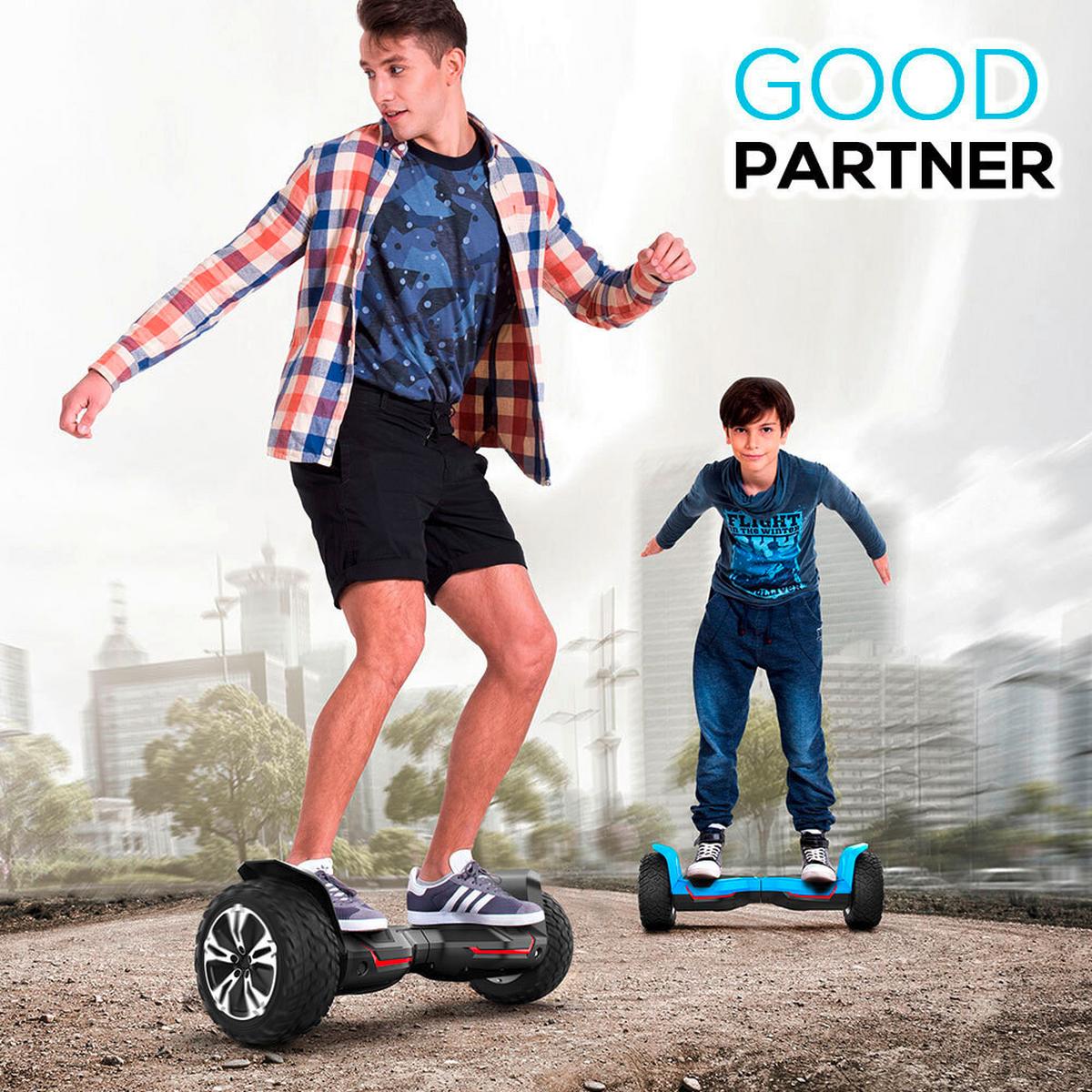 Self-Balancing Scooter Warrior Offroad L: 63 cm, LED-Lichter - Schwarz, Basics, Kunststoff/Metall (63/23,5/23,5cm)