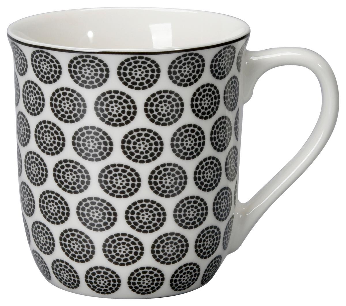 Hrnek na kávu SHIVA - bílá/černá, Lifestyle, keramika (8,4/9,2cm) - Mömax
