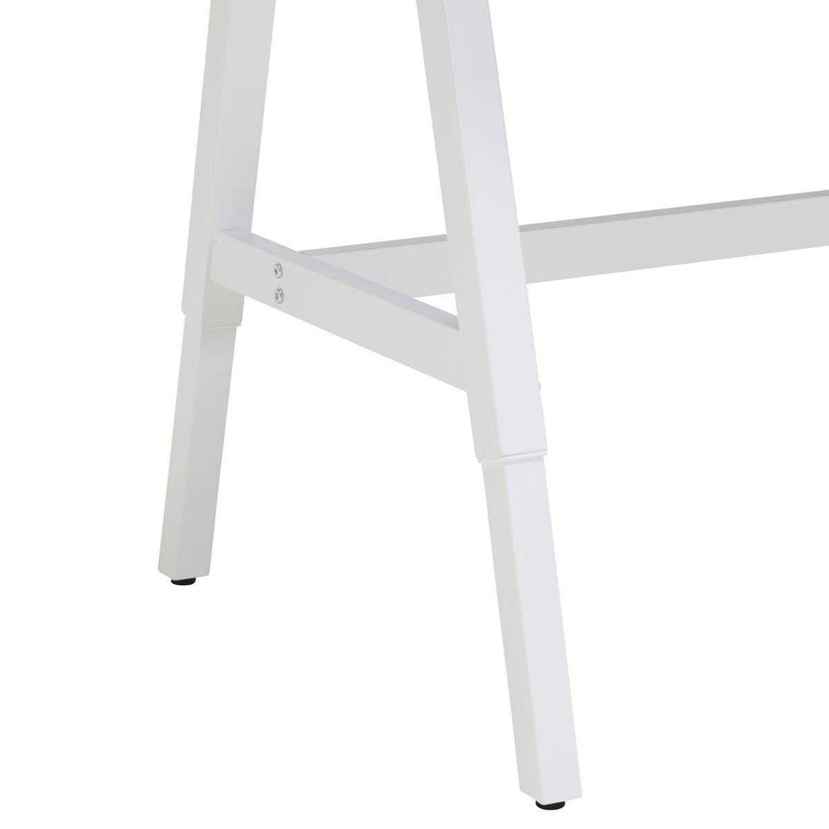 Písací stôl EMMELIE - sivá/biela, Modern, kov/kompozitné drevo (80/54-85/60cm) - Mömax