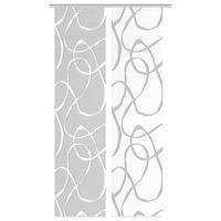 Flächenvorhang Ophelia 2er Set - Grau Hochglanz/Weiß, KONVENTIONELL, Textil (60/260cm)