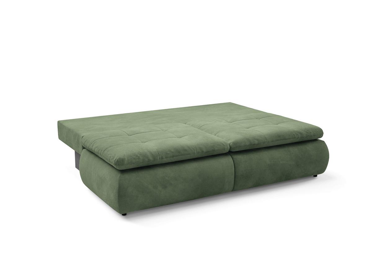 Schlafsofa Mystic Grün B: 220cm - Schwarz/Grün, Design, Textil (220/94/114cm) - Livetastic