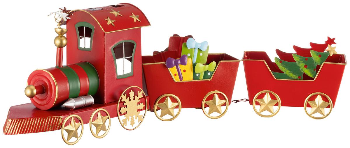 Dekor Vonat Flash - piros/aranyszínű, Konventionell, fém (63/11/20cm) - Luca Bessoni