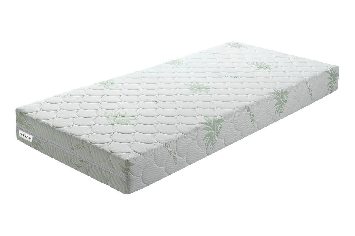 Oboustranná matrace Flora BIO H3/ H4, V: 16cm - bílá/zelená, Lifestyle, textil (140/200cm) - Benab