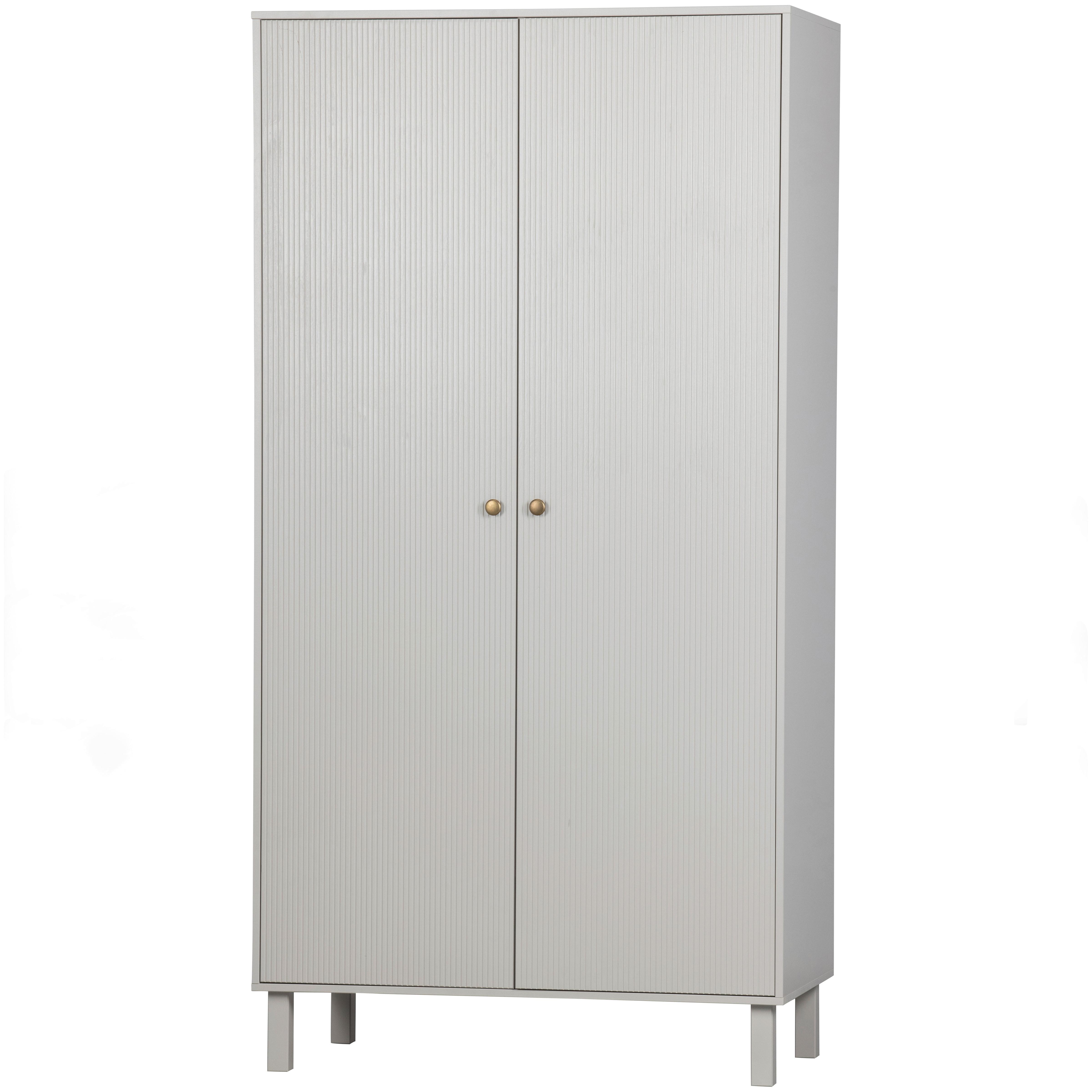 Garderobenschrank Madu Hellgrau B: 100 cm