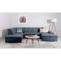 Wohnlandschaft Ramzes Dunkelblau U: 215x328x173 cm - Dunkelblau/Grau, Design, Textil (215/328/173cm) - MID.YOU