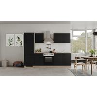 Küchenblock Capri Eiche/schwarz B: 270 Cm - Eichefarben/Schwarz, MODERN, Holzwerkstoff (270cm) - FlexWell