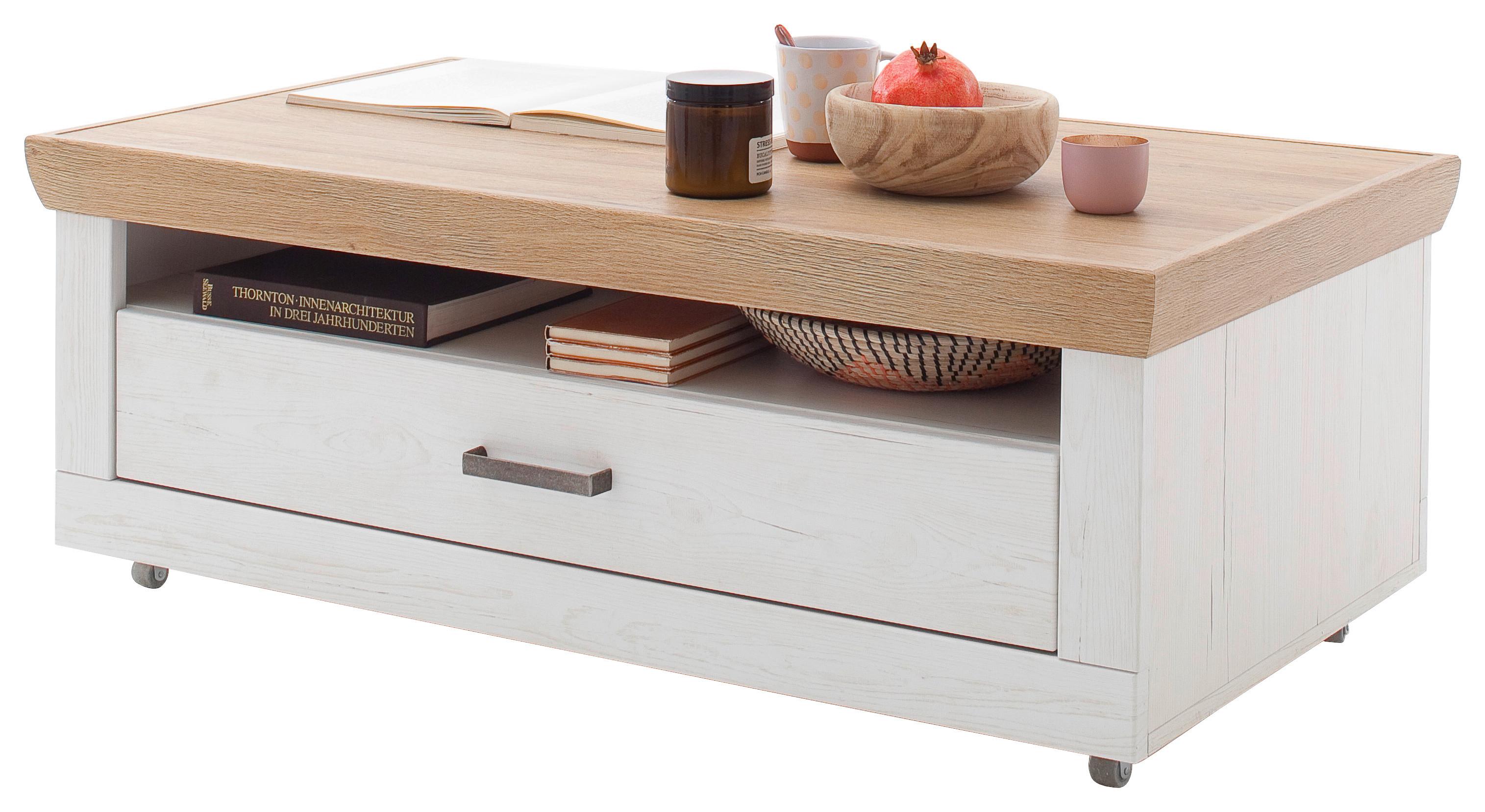 Couchtisch Madrid Eiche-/Pinienfarben - Eichefarben/Pinienfarben, Design, Holzwerkstoff (115/65/44cm) - MID.YOU