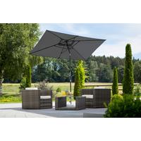 Sonnenschirm Tunis BHT: 150x250x270 cm Anthrazit - Anthrazit, Basics, Textil/Metall (150/250/270cm) - Schneider Schirme