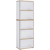 Regal Salia Weiß, Honigeiche B: 60 cm - Honigeiche/Schwarz, Design, Holzwerkstoff (60/183/33cm) - MID.YOU