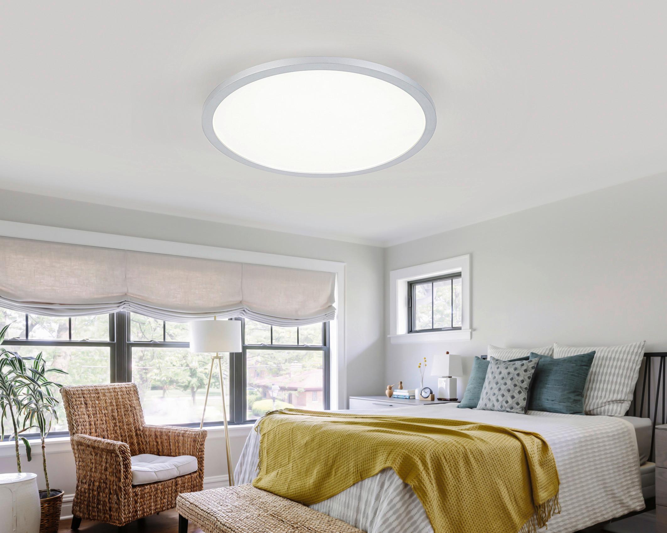 STROPNÉ LED SVIETIDLO IMO - biela/strieborná, Romantik / Landhaus, plast (40/5cm) - Mömax