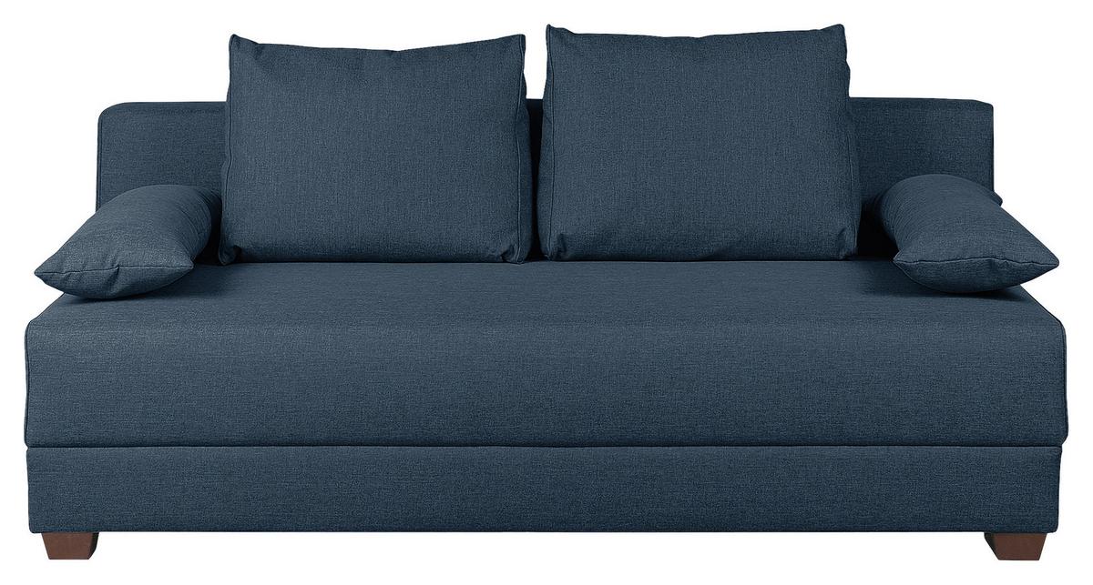 Schlafsofa Dingo, Dunkelblau B: 202 cm - Dunkelbraun/Dunkelblau, Design, Textil (202/85/110cm) - MID.YOU