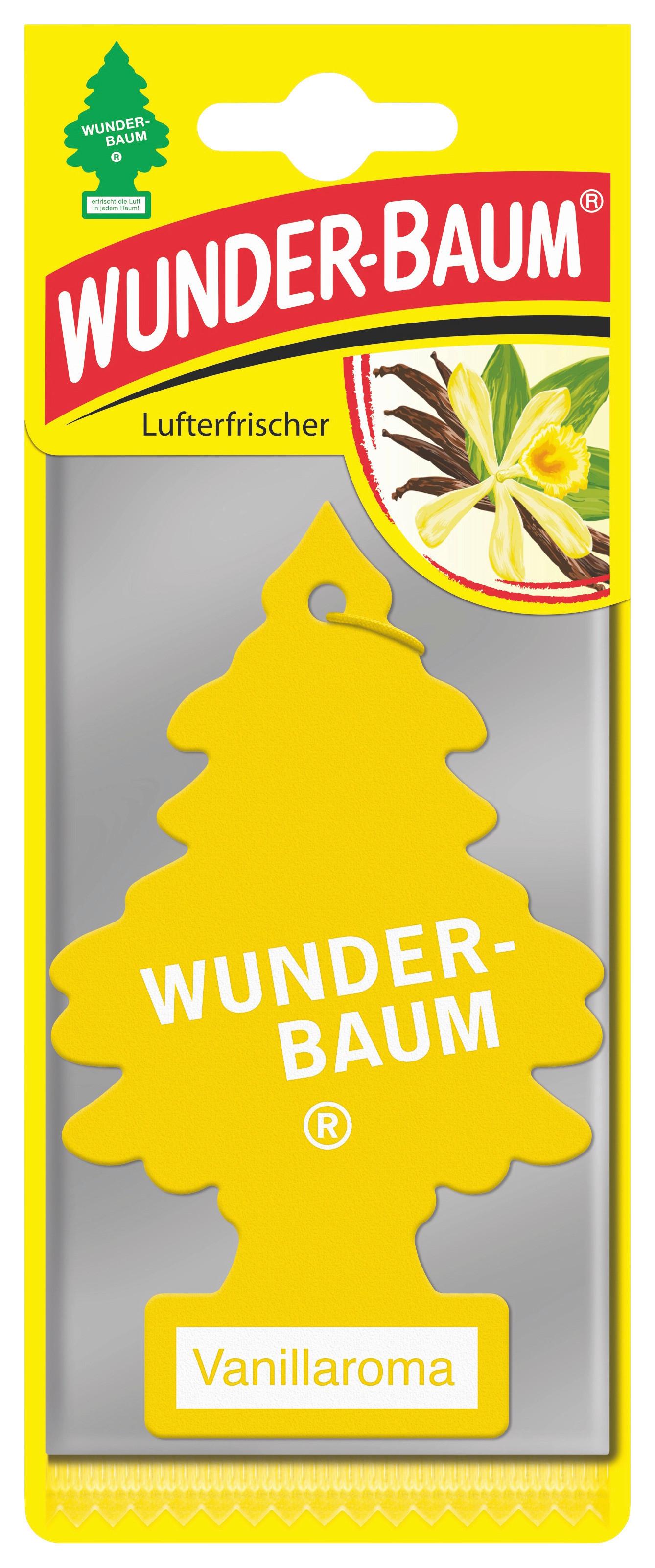 Wunderbaum Zum Aufhängen Vanille Duft 1 Stk - Gelb, MODERN, Karton (8/19/0,5cm) - Wunderbaum