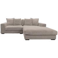 ECKSOFA FUNNY - Taupe/Schwarz, Design, Textil (285/195cm) - MID.YOU