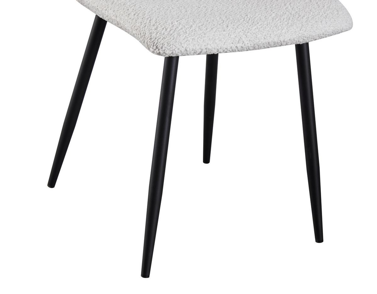 Esszimmerstuhl Narvik Weiß Echtholz Beine - Schwarz/Weiß, MODERN, Holz/Textil (43/86/54,5cm) - MID.YOU