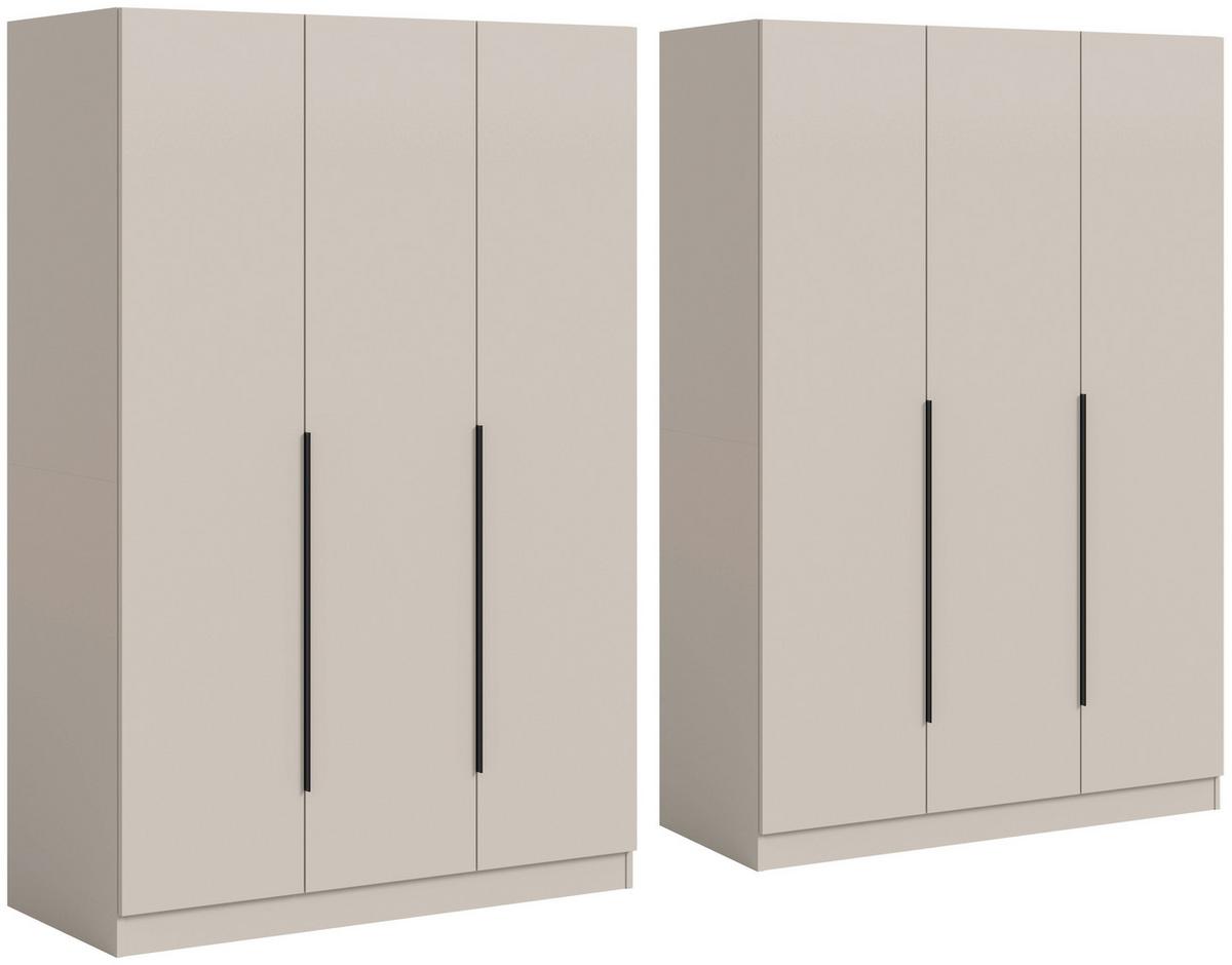 DREHTÜRENSCHRANK Kopenhagen Kaschmir B: 240cm - Kaschmir, MODERN, Holzwerkstoff (240/181/52cm) - Livetastic