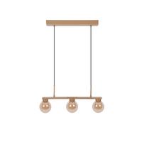 Hängeleuchte Exkl. 3xg9, 20w - Braun, KONVENTIONELL, Glas/Metall (73/13/150cm) - Näve