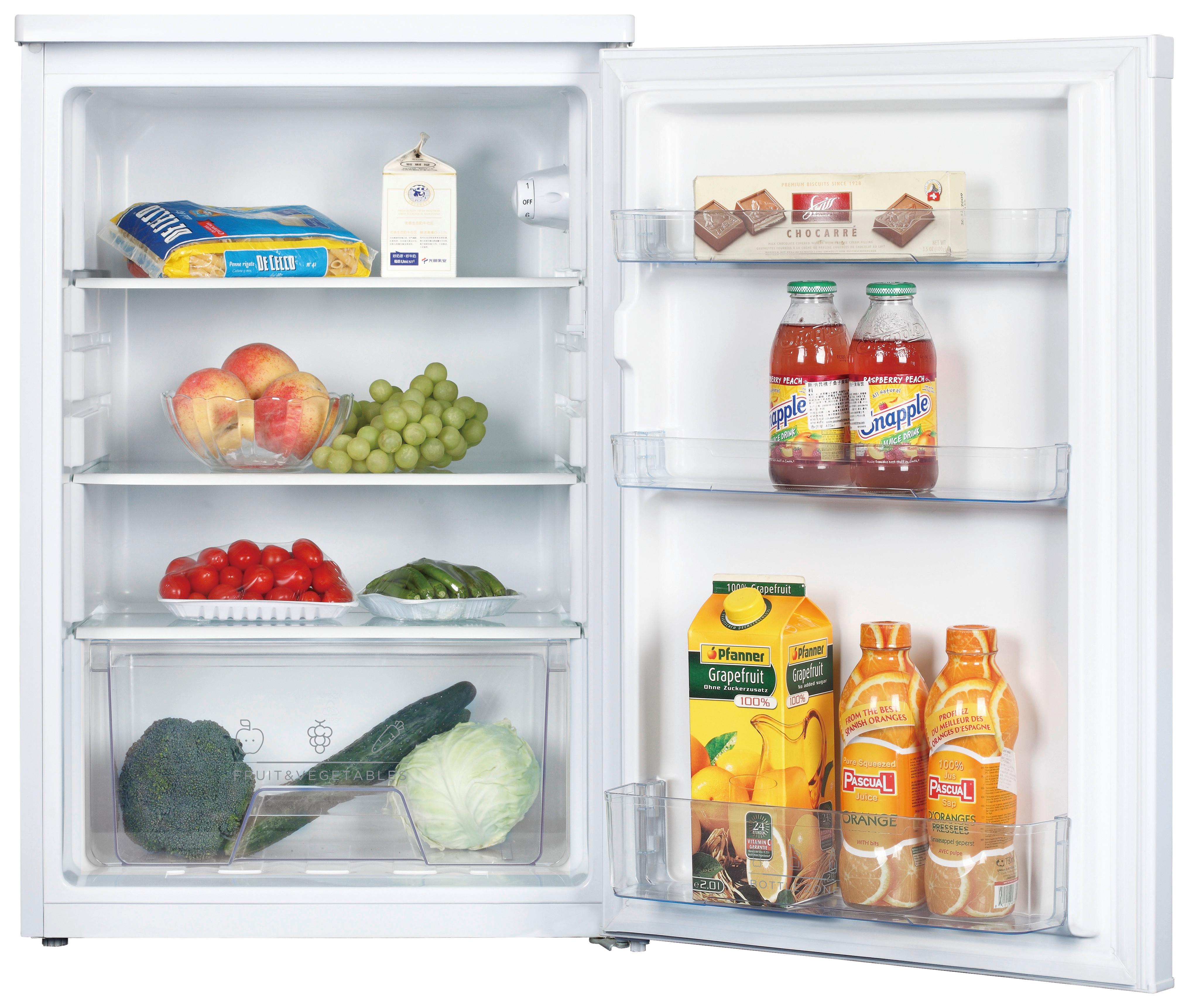 Kühlschrank Kt 1204 Weiß 111 L Freistehend + LED-Beleuchtung - Weiß, Basics (50/84,5/54cm) - Nabo