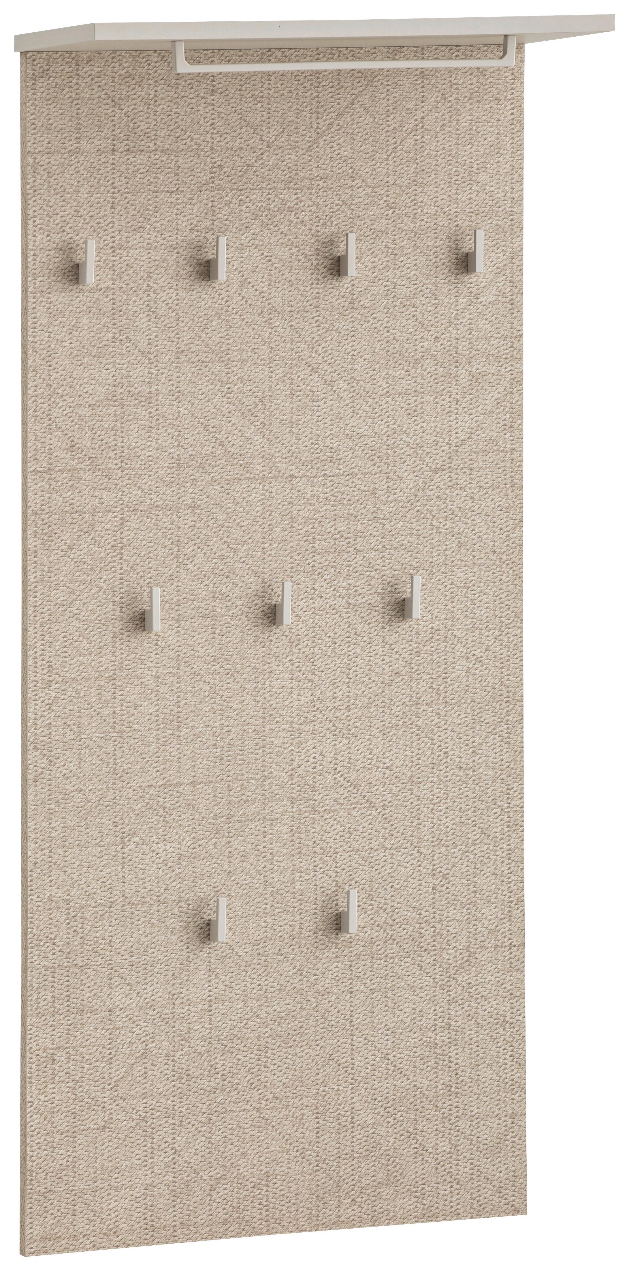 Garderobenpaneel Edno, Beige B: 50 Cm - Beige, Design, Holzwerkstoff (50/110,6/20,9cm) - MID.YOU