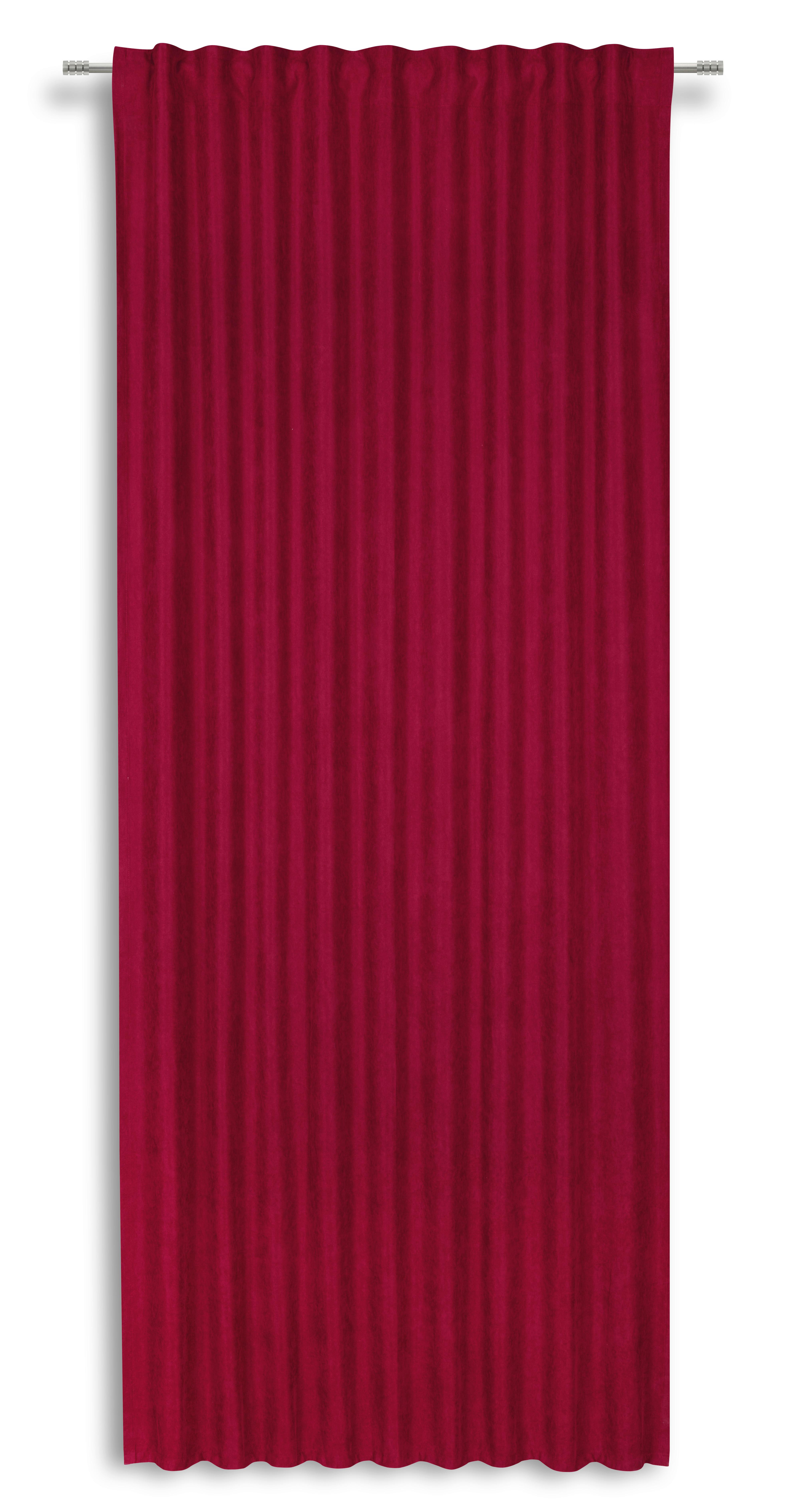 Fertigvorhang Verena - Rot, MODERN, Textil (135/245cm) - Luca Bessoni
