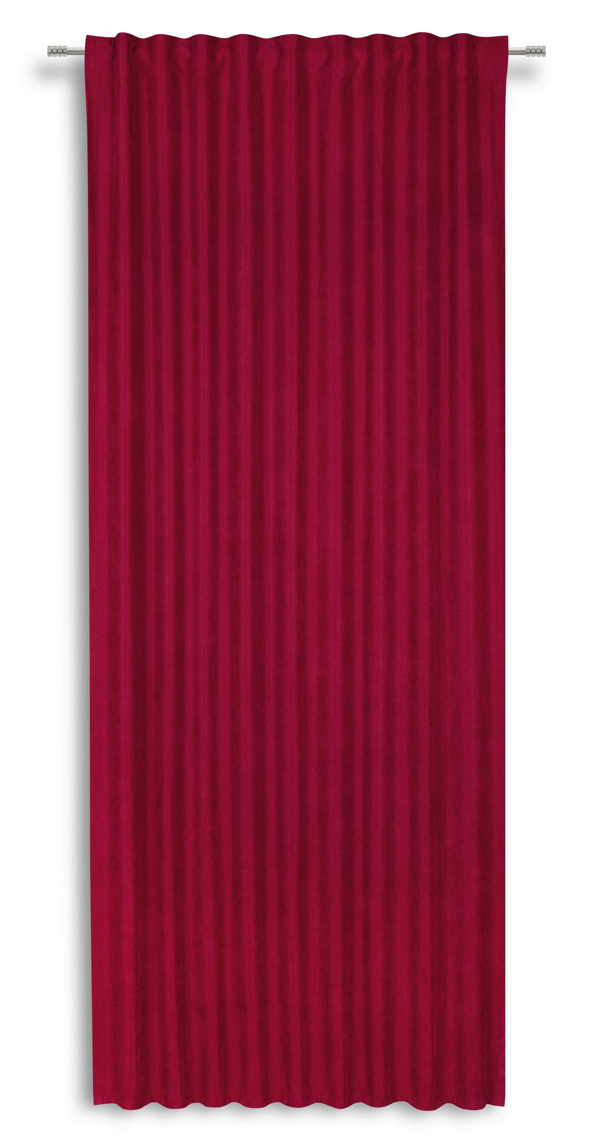 Fertigvorhang Verena - Rot, MODERN, Textil (135/245cm) - Luca Bessoni