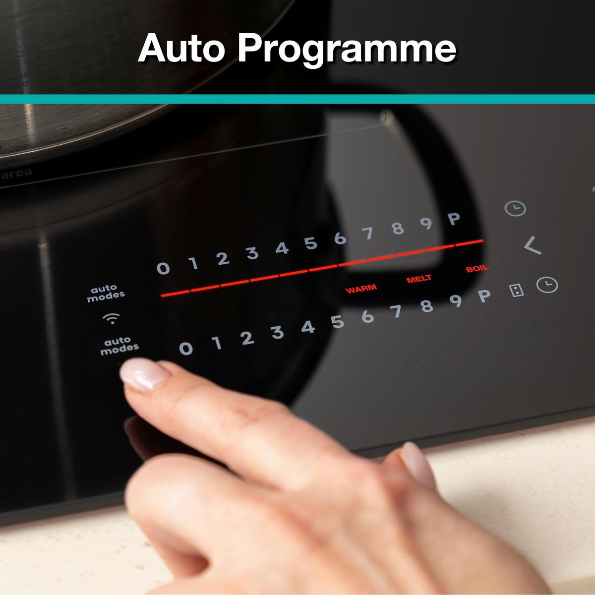 Kochfeld-dunstabzug-kombi Geh6432bscwf - Schwarz Hochglanz, MODERN, Glas (60/23,3/52cm) - Gorenje