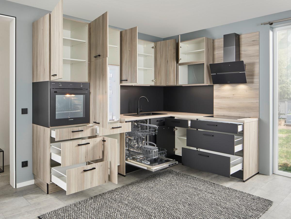 Eckküche Pn100/210 - Design, Holzwerkstoff (298/205cm) - Pino