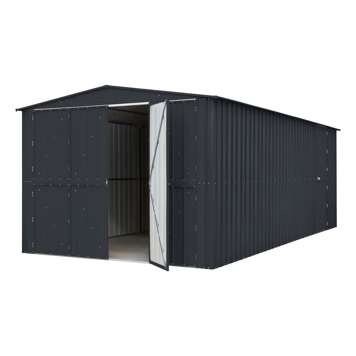 Premium-Gerätehaus Mit Satteldach - Anthrazit, Basics, Metall (308/224,6/465cm)