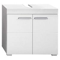 Waschbeckenunterschrank Amanda B: 60 cm Weiss - Silberfarben/Weiß, MODERN, Holzwerkstoff (60/56/34cm) - MID.YOU